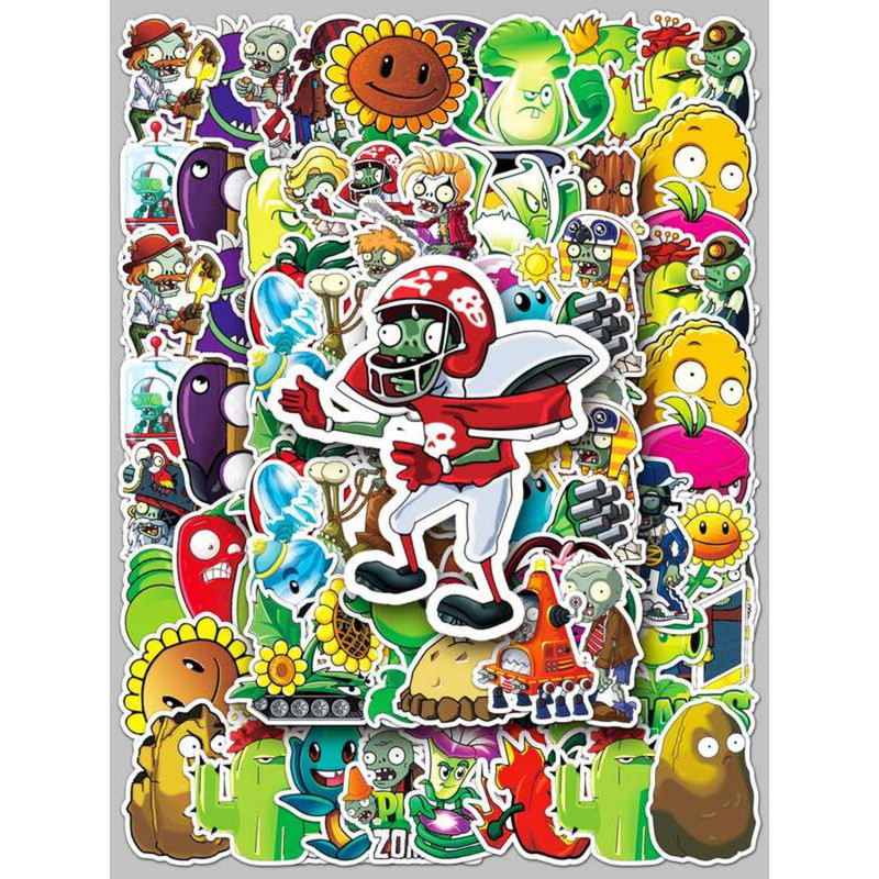 100 Sheets of Plants vs. Zombies Game Cartoon Fun Creative Patterns ...