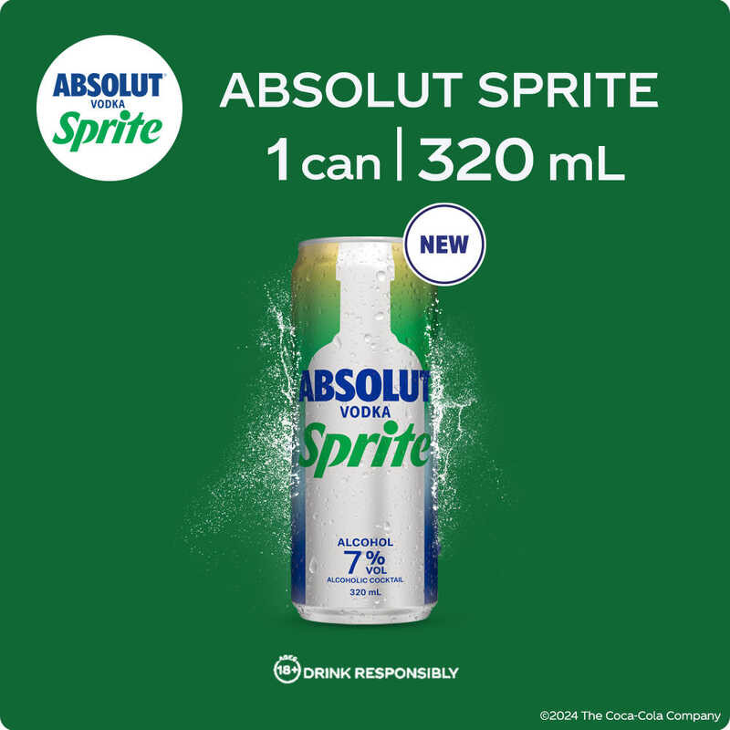 Absolut Vodka & Sprite 320Ml 7% Alcohol 548 | Shopee Philippines