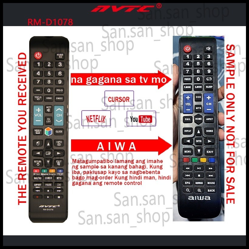 100% Work Universal remote control for AIWA smart tv remote na gagana ...
