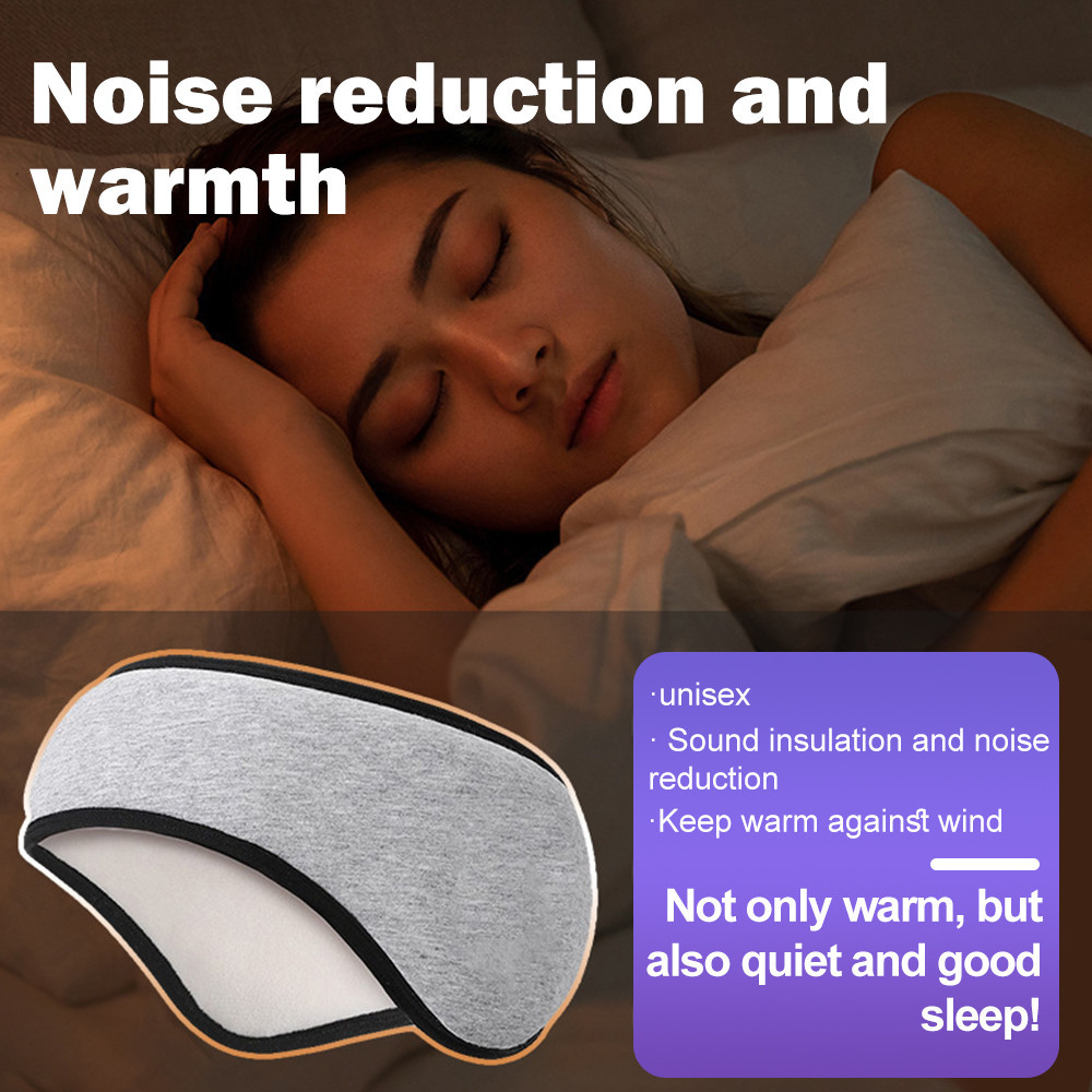 Earmuff Sleep Mask Eye Cover Warm Relax Plush Soundproof For Sleeping ...