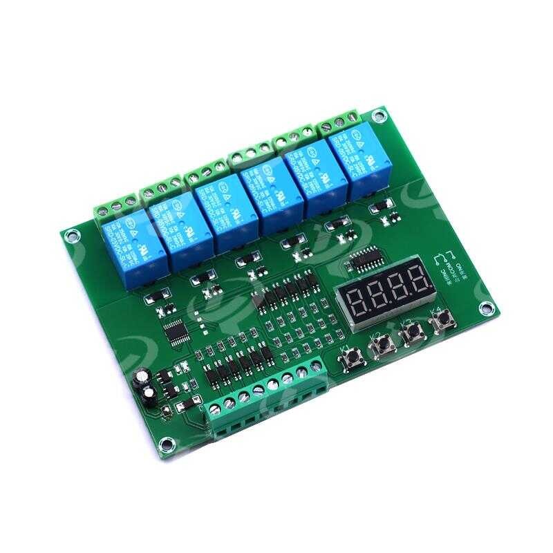 Six-Way Programmable Relay Module Microcontroller Development Delay ...