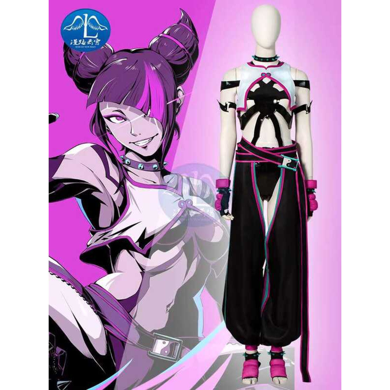 Manlu Yunxiao Street Fighter 6 Costume Hollow Leather Jacket Cosplay ...