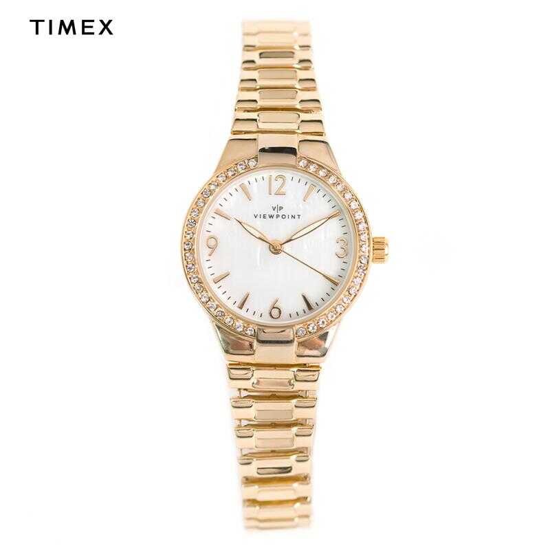 Timex Viewpoint Gold Stainless Steel Analog Quartz Watch For Women ...