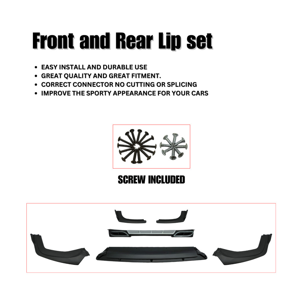 Front and Rear Lip Chin Diffuser Toyota Wigo Car Protection Car ...