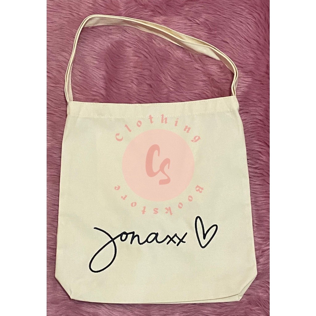 Jonaxx Inspired Totebag | with Embroidered Text | Shopee Philippines