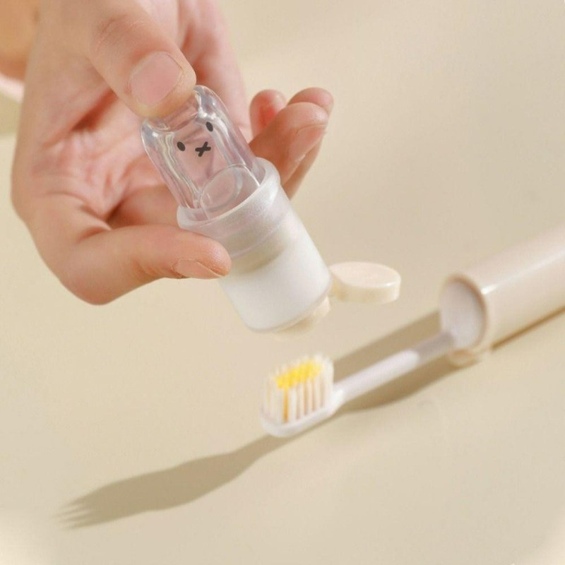 2 in 1 Portable Travel Toothbrush Set with Lid and Toothpaste Box ...