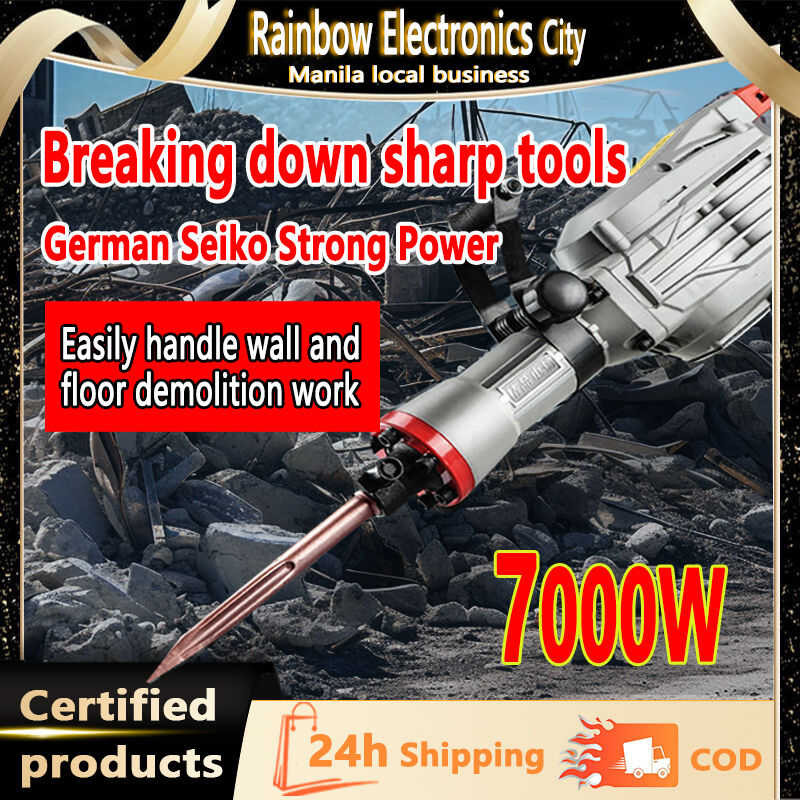 Heavy Duty Demolition Hammer Impact Drill 20V Electric Breaking Gun ...