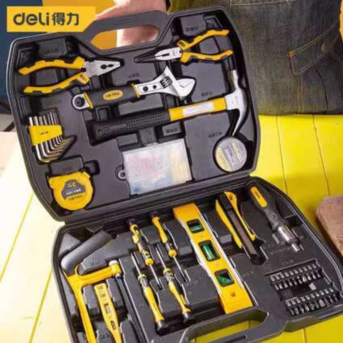 Deli Tool 116-Piece Set Comprehensive Kit Hardware Repair Box ...