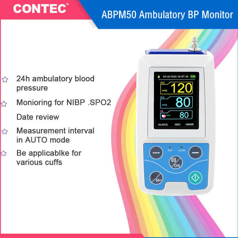 CONTEC Abpm50 24Hours Ambulatory Blood Pressure Monitor Electronic ...