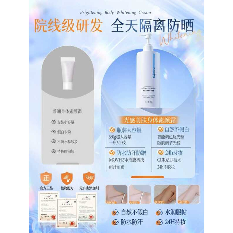 Lazy Body Bare Cream Non-Whitening Isolation Sunscreen Concealer 3-in-1 ...