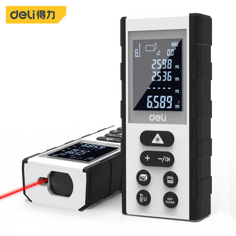 Deli Laser Distance Meter Handheld Infrared Indoor Measuring Instrument ...