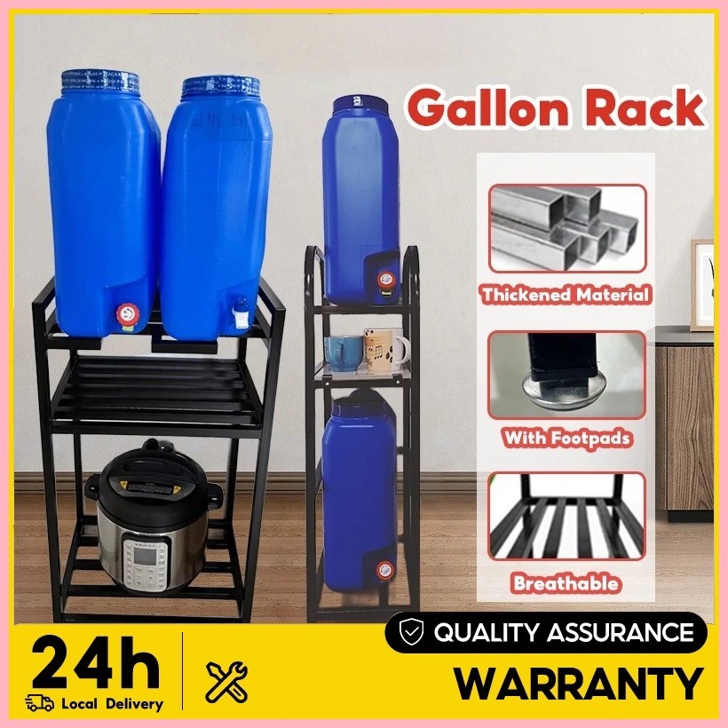 Water Container Rack 3 Layer Carbon Steel Water Gallon Rack Water Tank ...