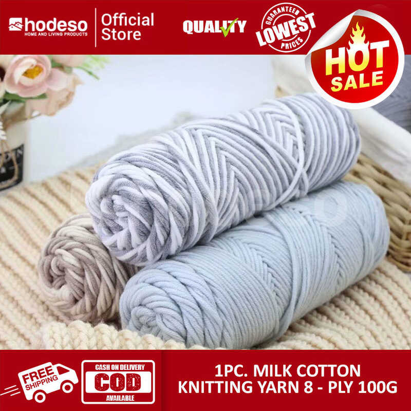 Hodeso Multicolor 100G Milk Yarn 8-Ply Thread For Scarf Wool Handmade ...
