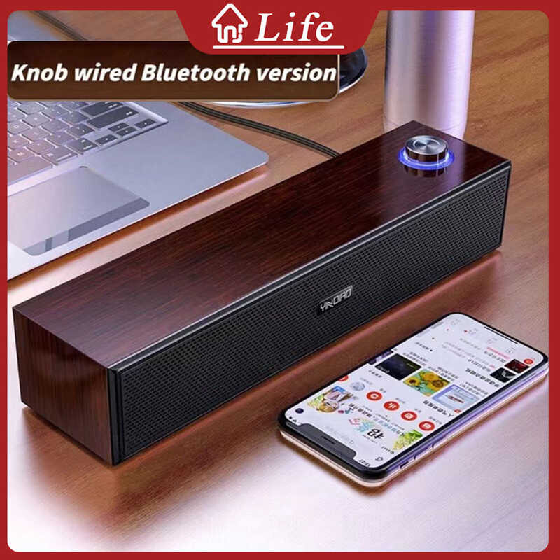 Multimedia Bluetooth Speaker Bluetooth Wood Soundbar Pc Audio ...