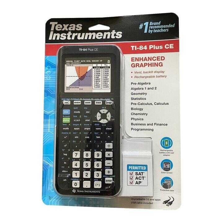 Texas Instruments Ti-84 Plus CE Color Graphing Calculator ( Black ...