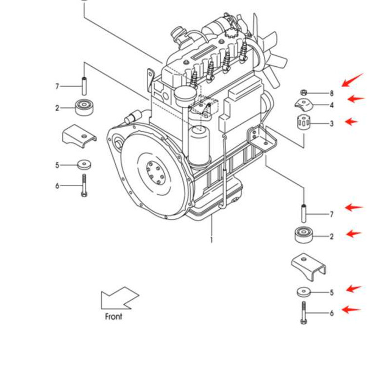 TCM Forklift Engine Foot Pad | Shopee Philippines