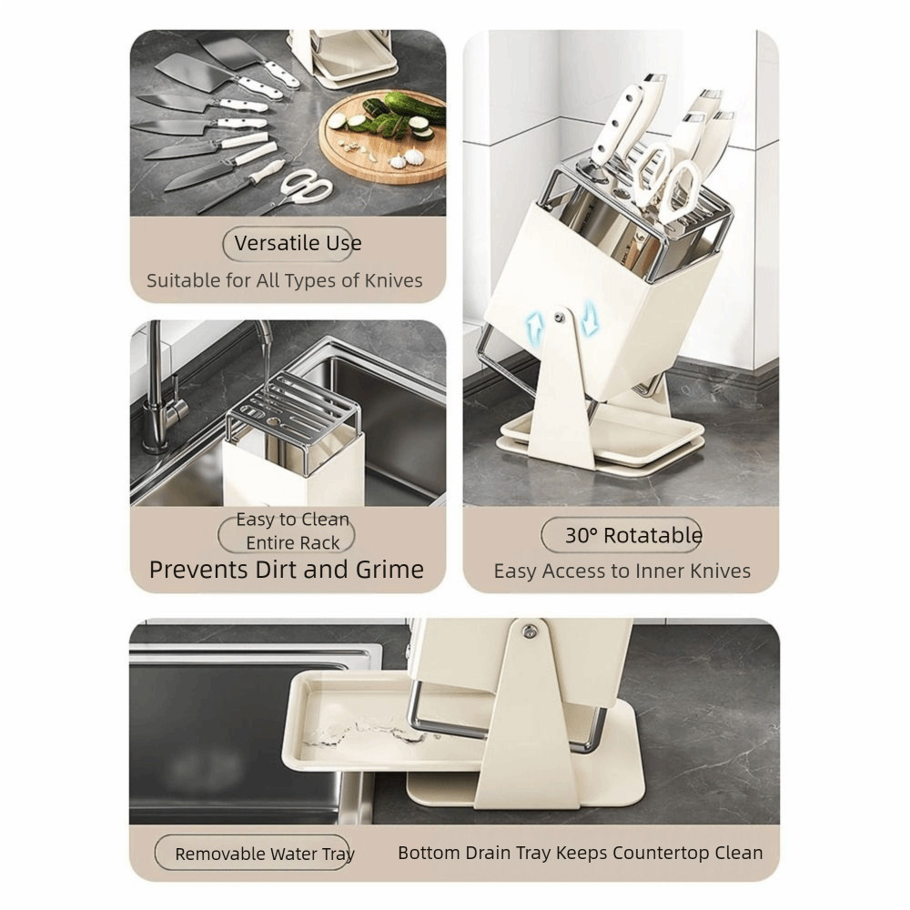 Rotating tool storage rack, drain storage rack, countertop integrated ...