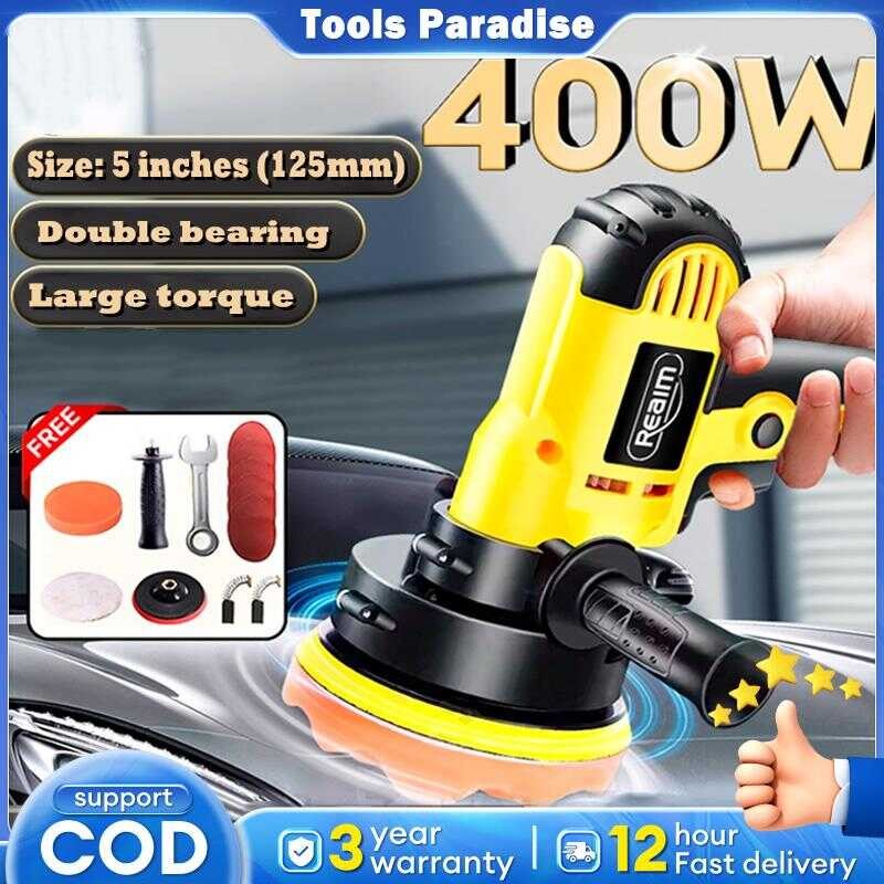 REAIM Car Polisher Electric Machine Polishing Buffing Wax Auto ...