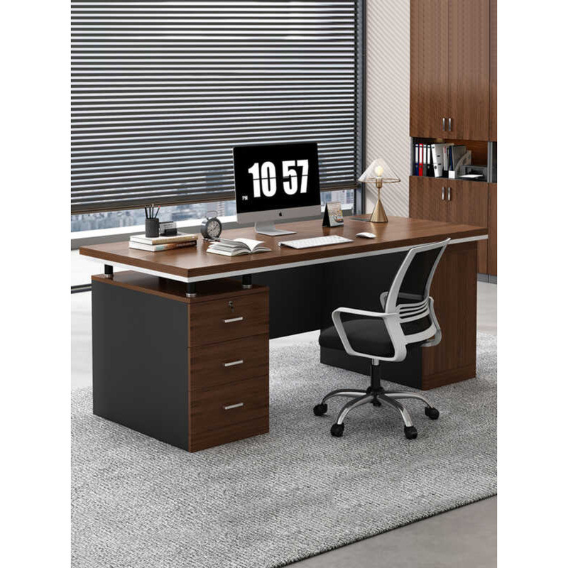 and Chair Set for Employees, Simple Modern Office Staff Boss Work Desk ...