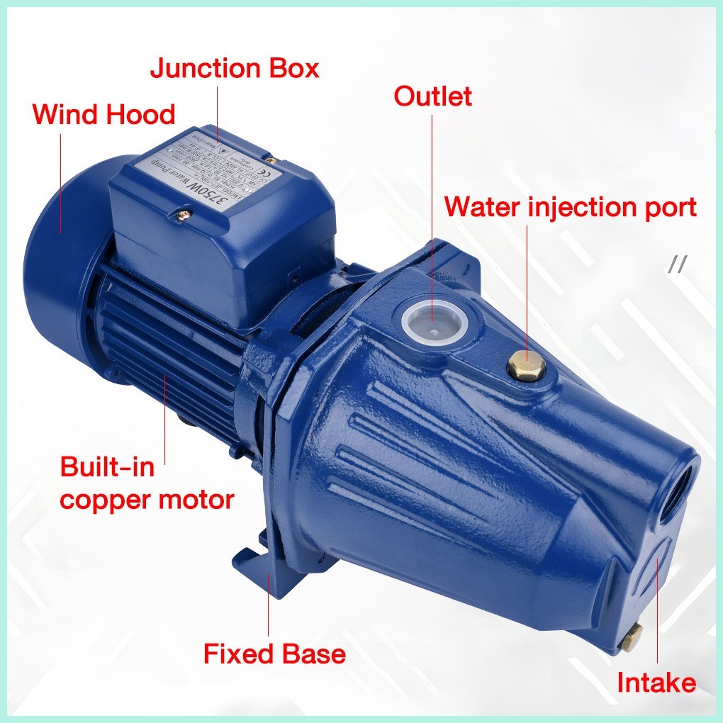 5HP Jet Pump Electric Water Booster Pump Self Priming Jetmatic 3750W ...