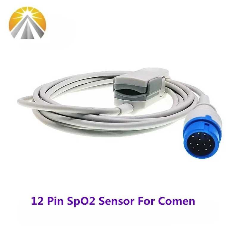 12 Instrument Parts Pin Spo2 Sensor Reusable Blue Adult Child Neonates ...