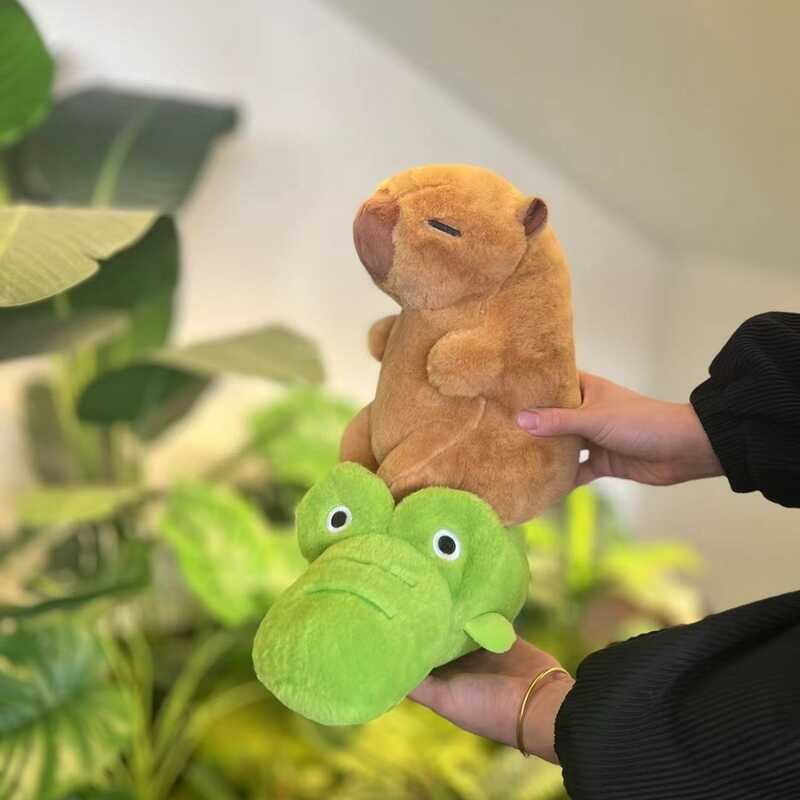Tt New Big Goose Riding Crocodile Kapibara Kola Capybara Plush Toy Ugly ...