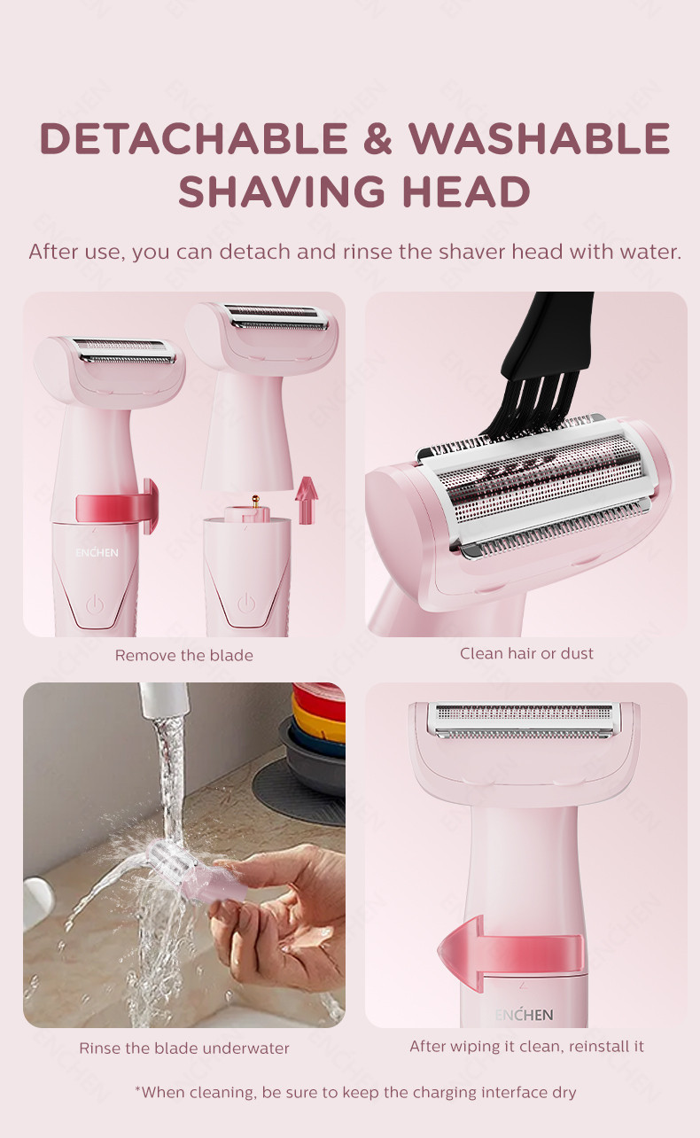 Enchen Epilator Hair Removal Women Electric Shaver Underarm Painless ...