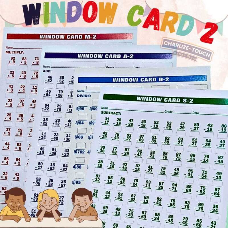 Window Card Level 2 Addition Subtraction Multiplication Division ...