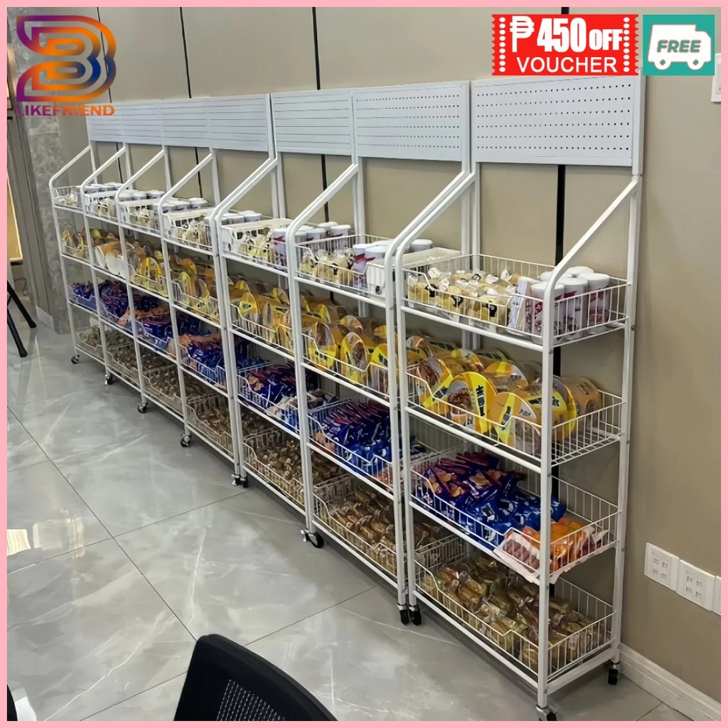 Grocery Rack Organizer Supermarket Shelves Kitchen Storage Rack Snack ...
