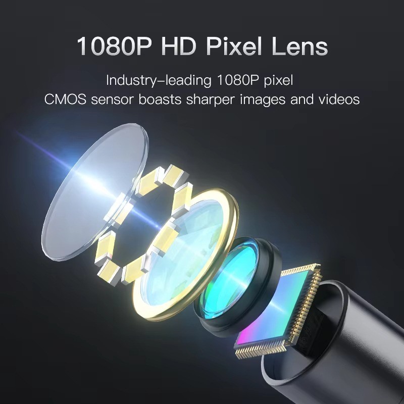 10m 8mm HD Pipe Inspection Borescope, 4.3 Inch 2MP IP67 Waterproof ...