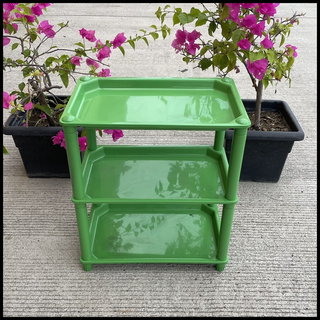 3 Layers Multi-Purpose Storage Plastic Rack Rectangle Utility Racks ...