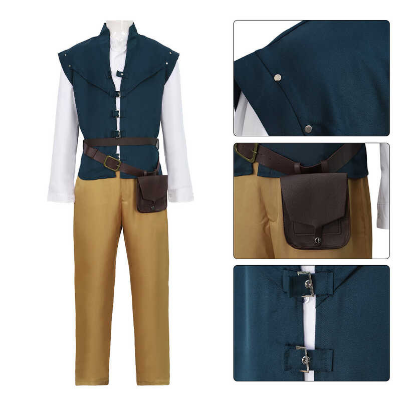 TG Rapunzel Enchanted Cosplay Costume Prince Flynn Rider Cosplay ...