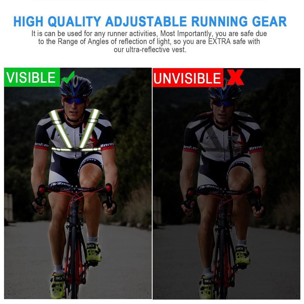 LLW High Visibility Reflective Vest Adjustable Safety Vest, for Night ...