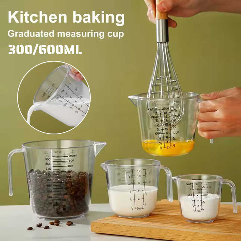 Clear Measuring With Measurements Baking Beaker Liquid Measure Jug Cup ...