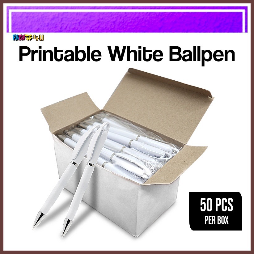 ☮ ๑ 50pcs White Printable Ballpen Using Laser Decal UV Stickers ...