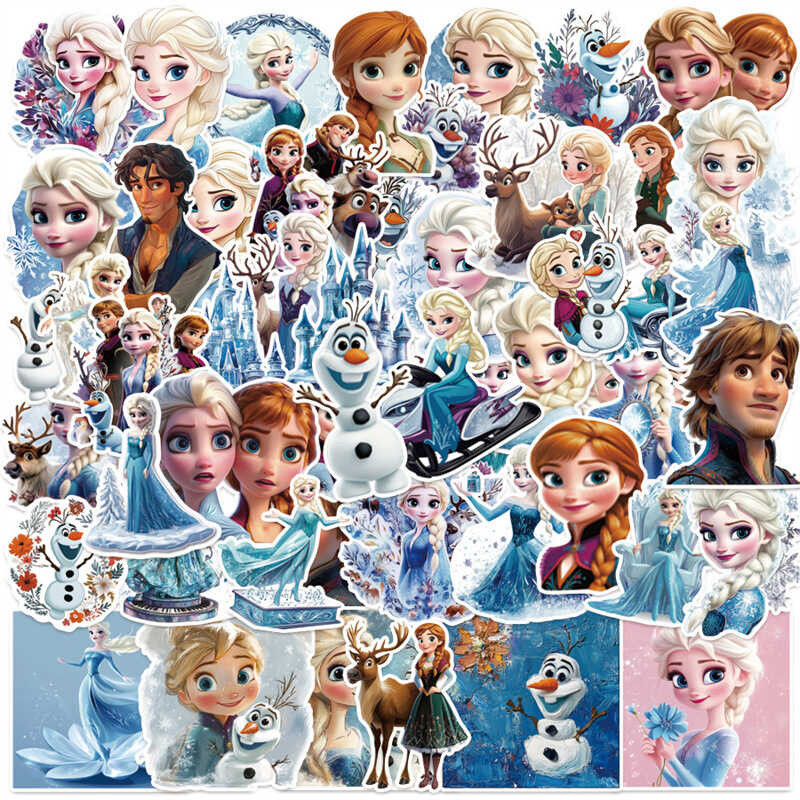 50 Elsa Stickers Frozen Olaf Anna Merchandise Stickers Waterproof ...