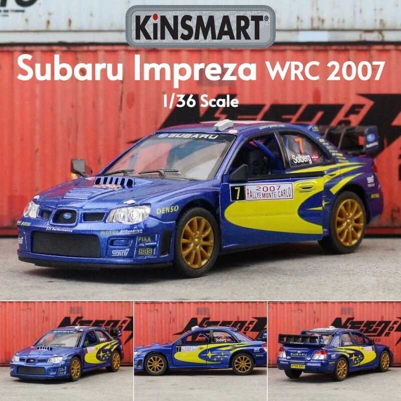 Y Kinsmart Toy Car Model 1/36 Subaru Impreza WRC Racing Rally Diecast ...