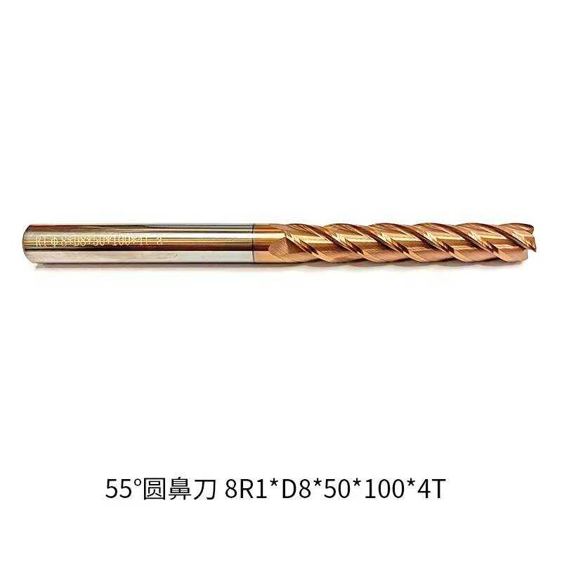 DF brand alloy milling cutter 55°Round Nose Knife 8R1*D8*50*100*4T 10 ...