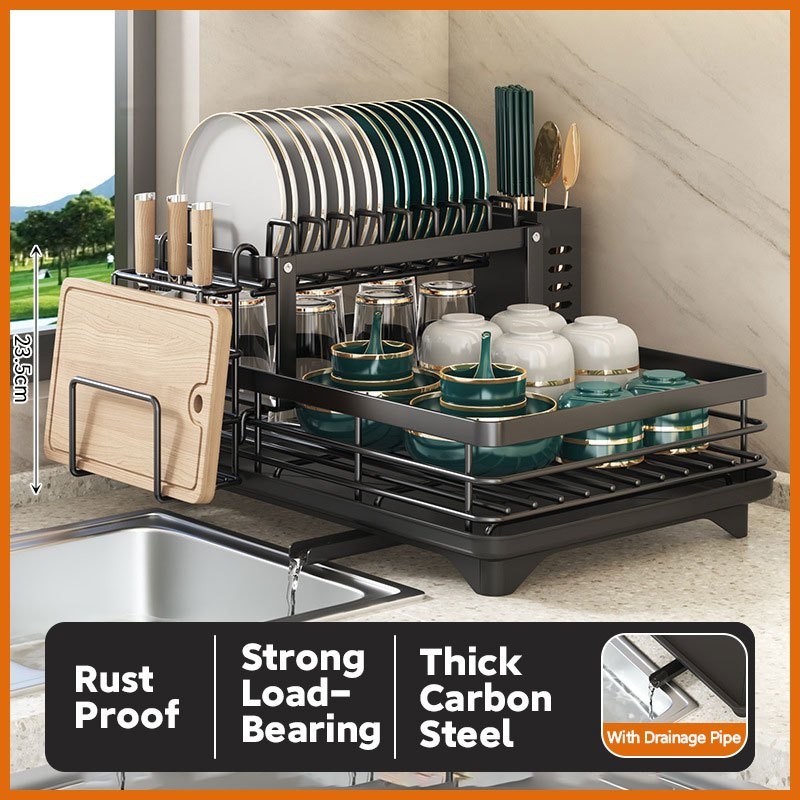 Dish Drainer Rack Dish Cabinet Dish Rack Kitchen Organizer Dish Drying ...
