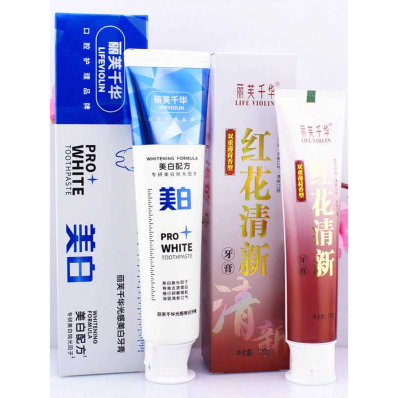 Anti-Sensitive Lifeviolin Red Flower Fire Toothpaste Combination Fresh ...