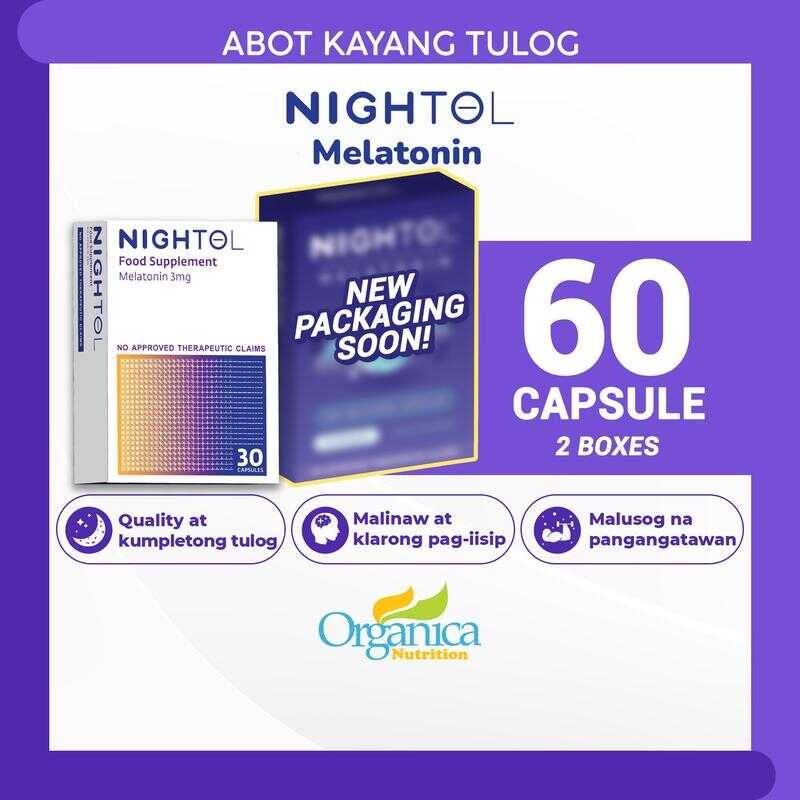 [For Natural Sleep] Nightol Melatonin Supplement Sleep Aid (2 Boxes ...