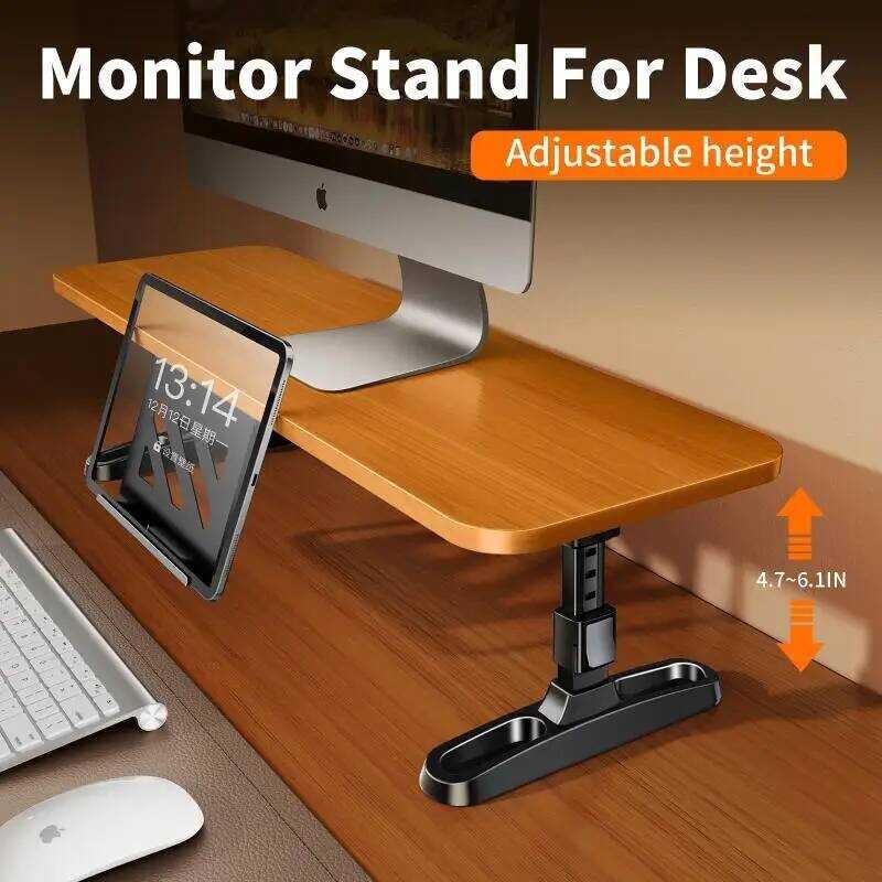 Wooden 2 A1 Computer Monitor Stand Desk Adjustable Height Shelf Riser ...