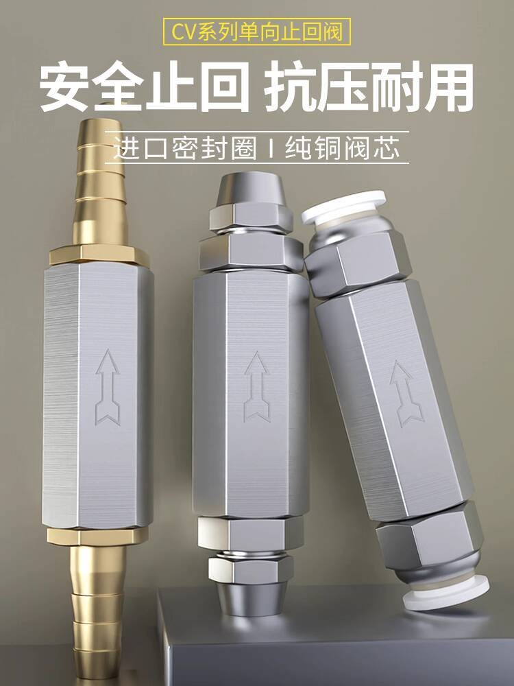 CV Pneumatic One-Way Valve Check Valve Air Compressor Inlet Valve Gas ...