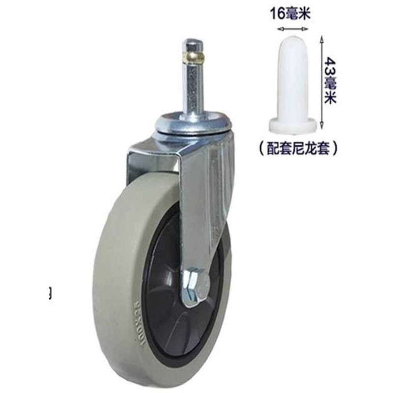 100*25 4 Inch Unival Silent Insert Rod Three-Layer Dining Swivel Wheels ...