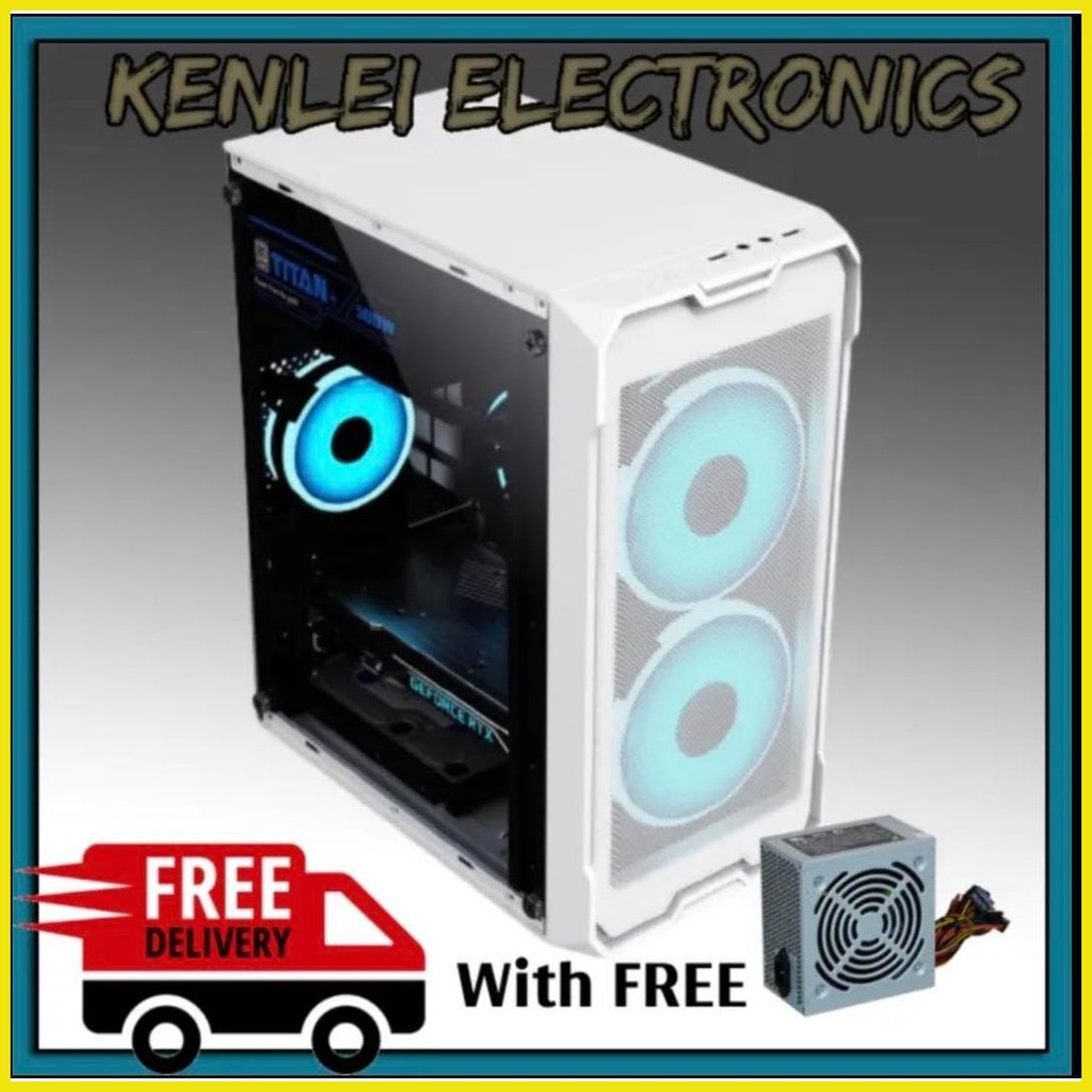 KENLEI KEYTECH T100 Tempered Glass Gaming PC / Desktop Case MICRO ATX ...