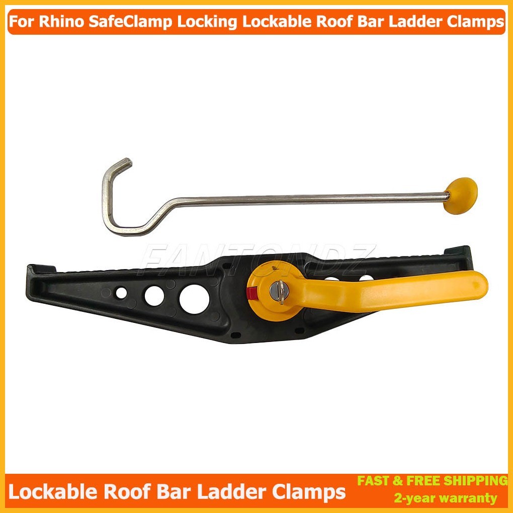Hot-Sale For Rhino SafeClamp Locking Lockable Roof Bar Ladder Clamps ...