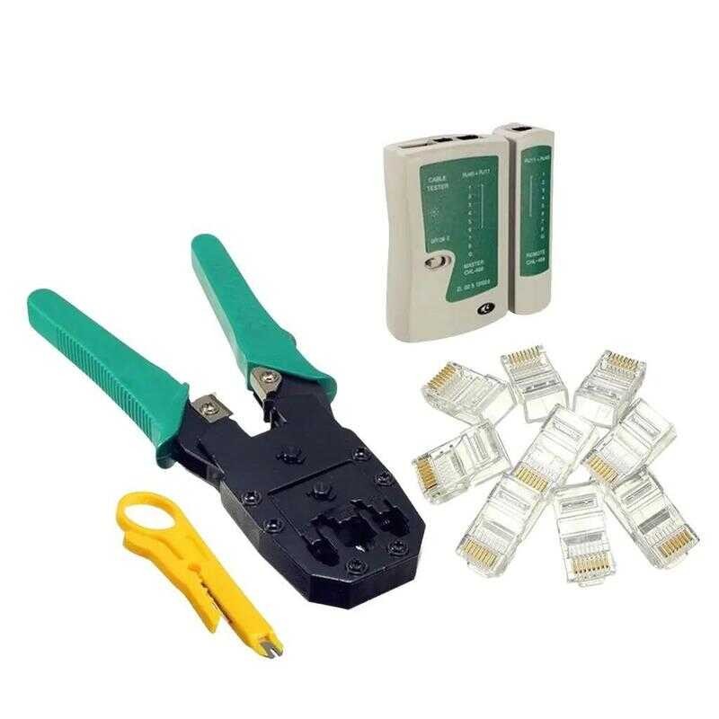 1Eb Network Tool Kit Lan Cable Tester And Crimping Crimper Plier Rj45 ...