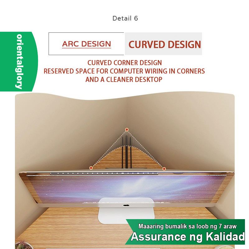 (COD) Orientalglory Triangle-shaped computer desk, office computer desk ...