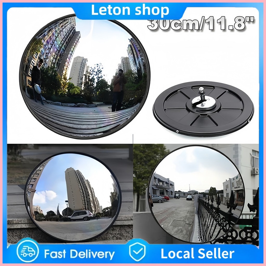 30cm 180 Degrees Traffic Wide Angle Mirror Safety Outdoor Indoor Mirror ...