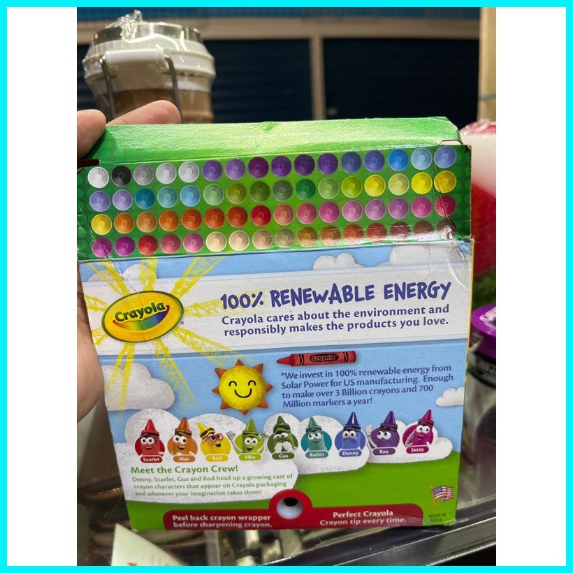 Crayola Crayons set of 64 different colors Made With Solar Power ...